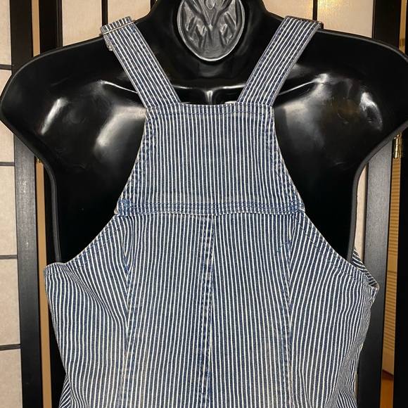 Striped Denim Overalls - Picture 6 of 12